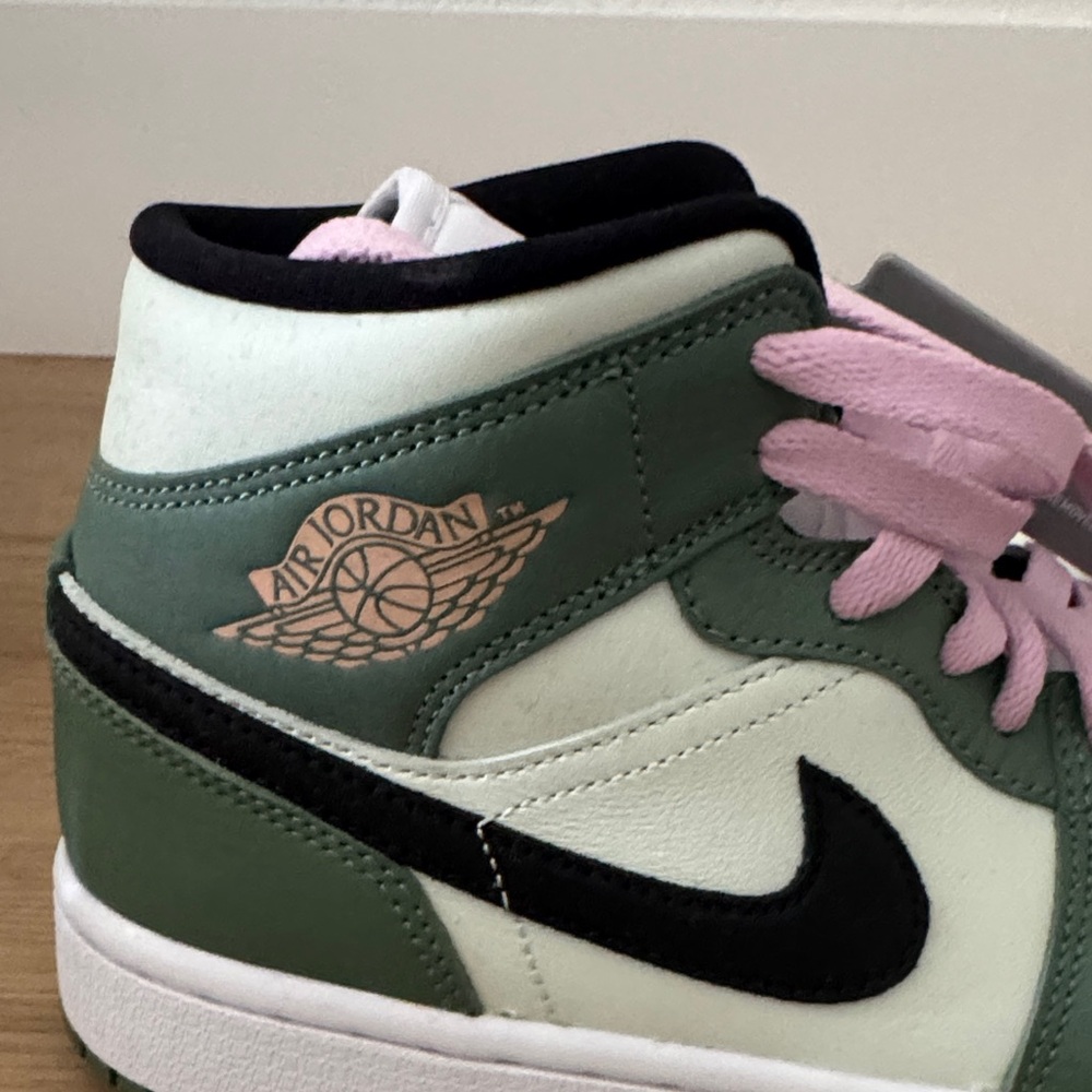 Air Jordan’s Nike Women's Green and Pink High-Top Sneakers - Picture 2 of 11
